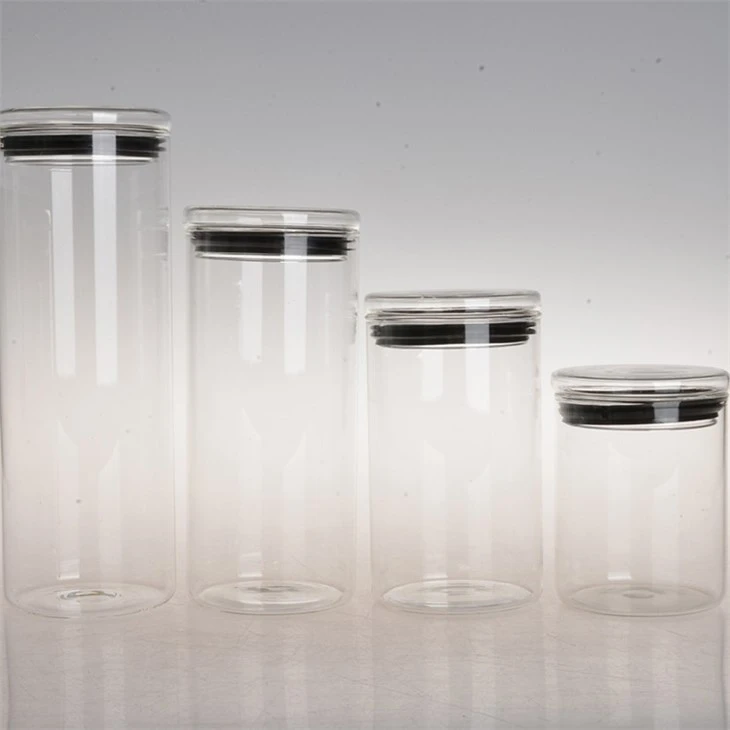 15 Fluid Ounce Clear Glass Canister With Lid