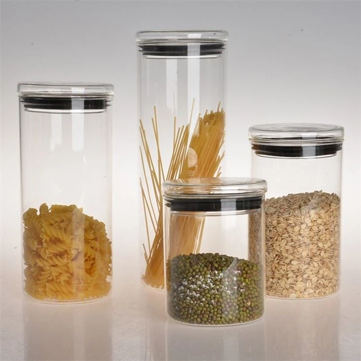 Airtight Glass Storage Canister With Bamboo Lid