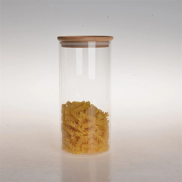 Airtight Glass Storage Canister With Bamboo Lid