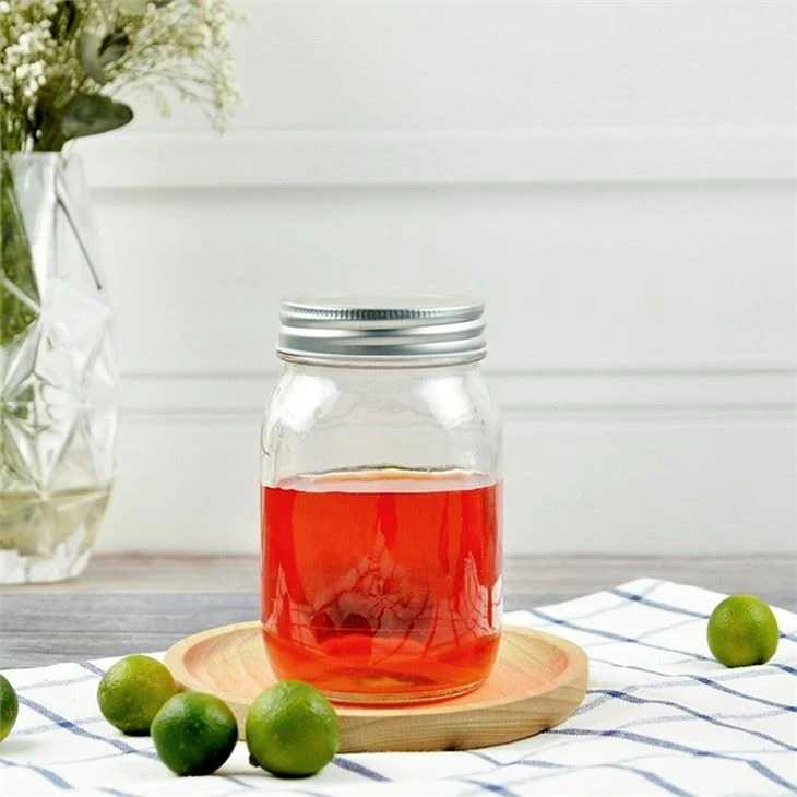 Glass Jar With Silver Lid