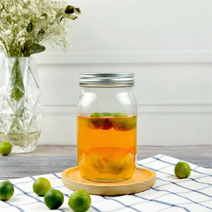 Glass Jar With Silver Lid
