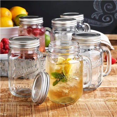 16 OZ Ħġieġ Mason Xorb Jar