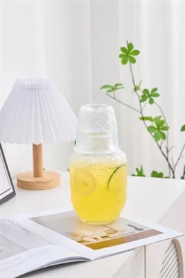 Kettle tal-ħġieġ premium & sett tat-tazza