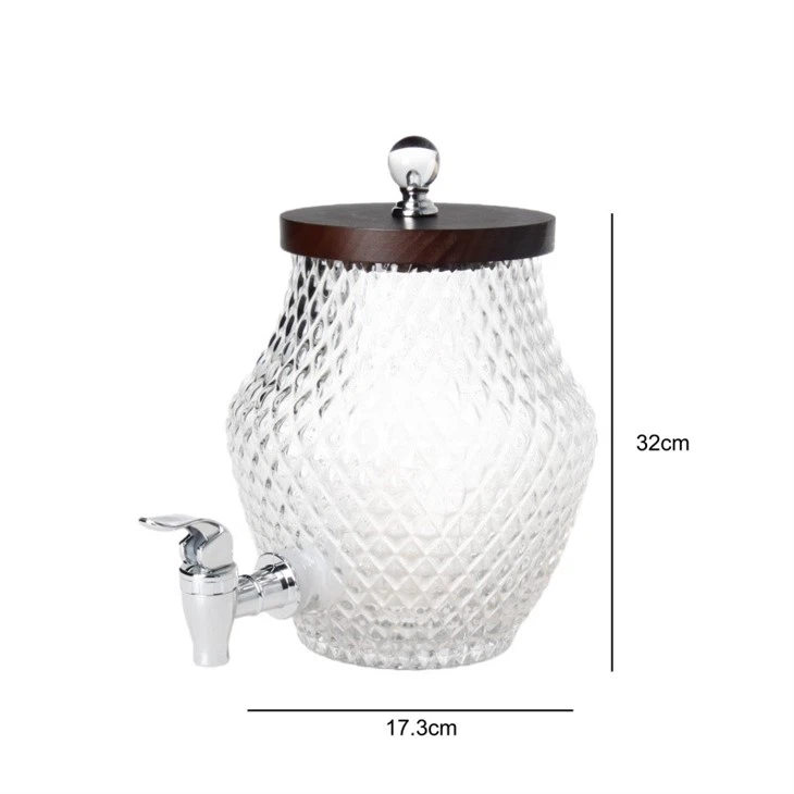 Pineapple-Shaped Glass Beverage Dispenser factory